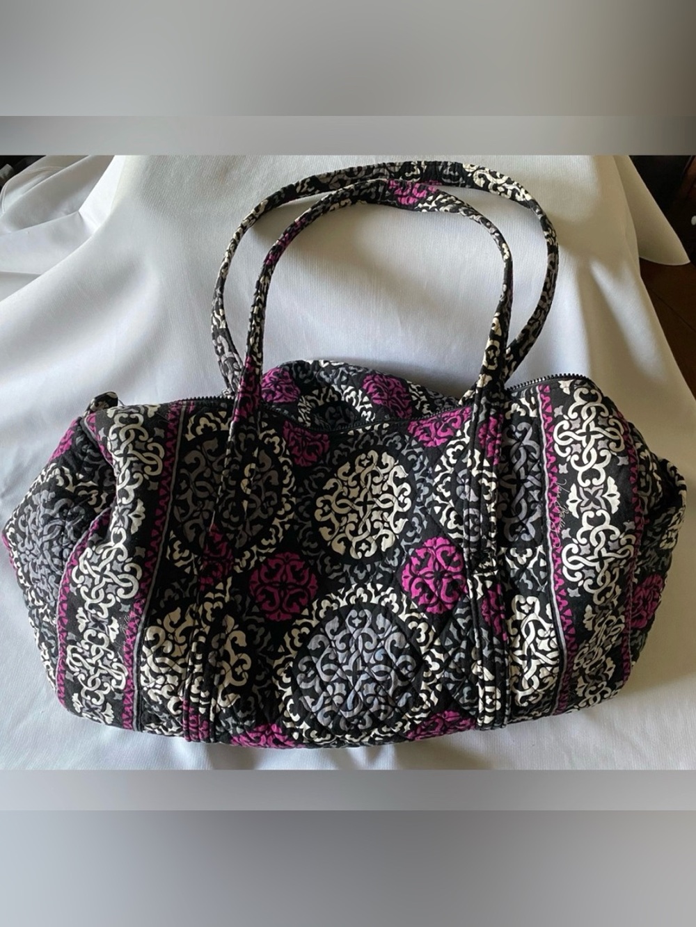 Vera Bradley Canterbury Magenta Large Travel Duffel Bag Gorgeous **READ